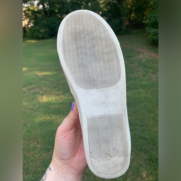 Betsey Johnson Feather Pom-Pom Leather Sneakers - Picture 13 of 16